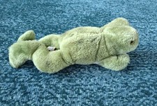 Vintage Dakin Green Frog 1976 Plush Stuffed Animal 10" Nutshell Filling