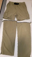 Boy Scouts Cargo Pants Mens Small 30x30 Switchback Convertible Shorts Green Belt