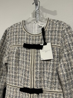 Pomander Place Tuckernuck Ivory Bow Tweed Brigitta Dress - Size Large | eBay Pomander Place Tuckernuck Ivory Bow Tweed Brigitta Dress - Size Large | eBay