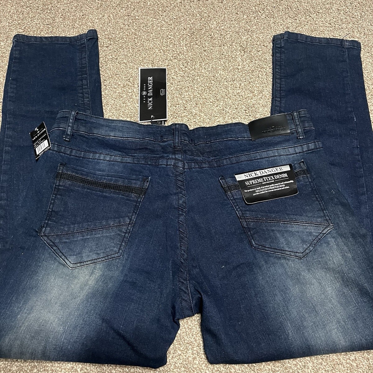 Nick Danger New York Men's Slim Fit Dark Wash Jeans Size 40x32