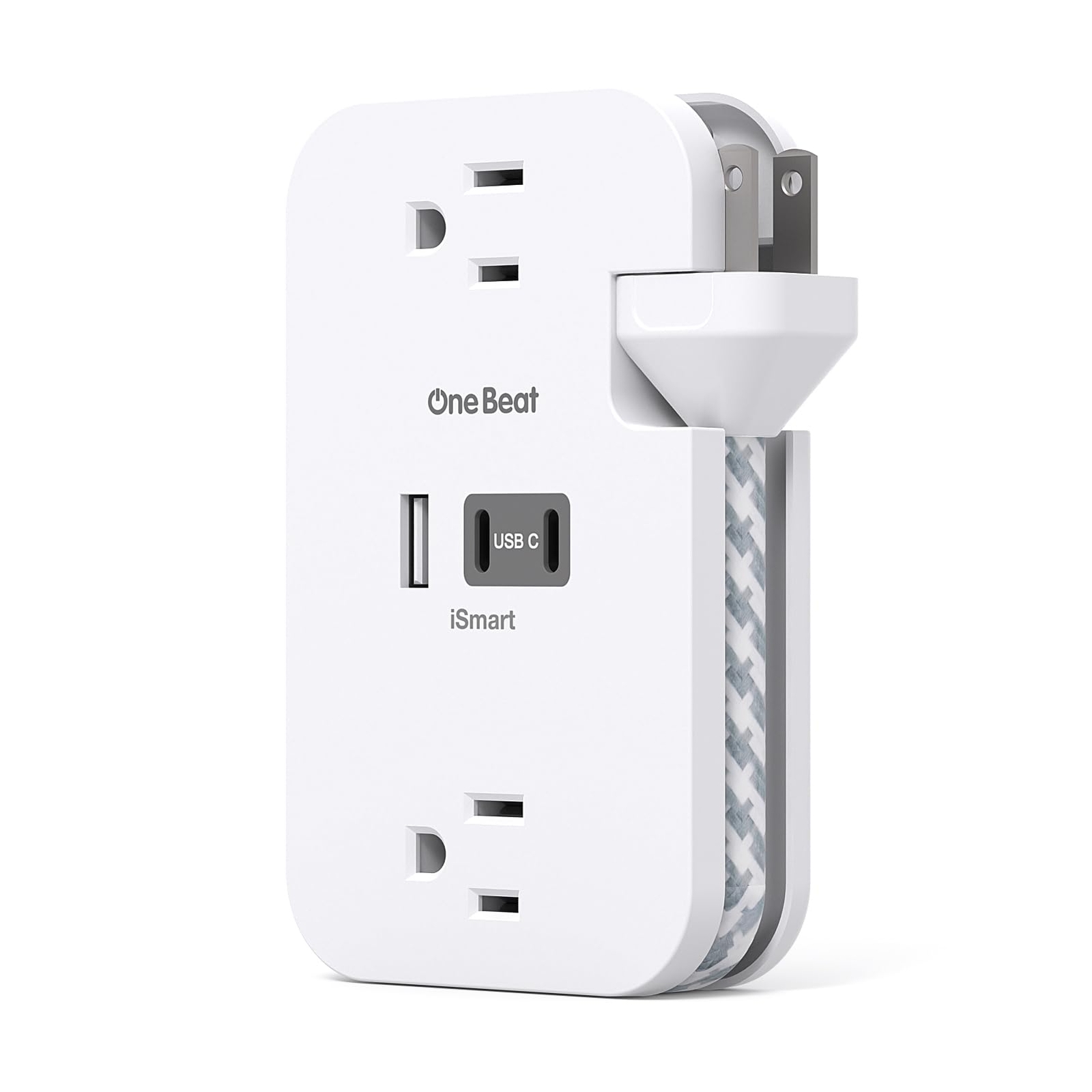 Travel Essentials Cruise Ship Power Strip with USB Ports 2 Outlets 3 USB 2 US...