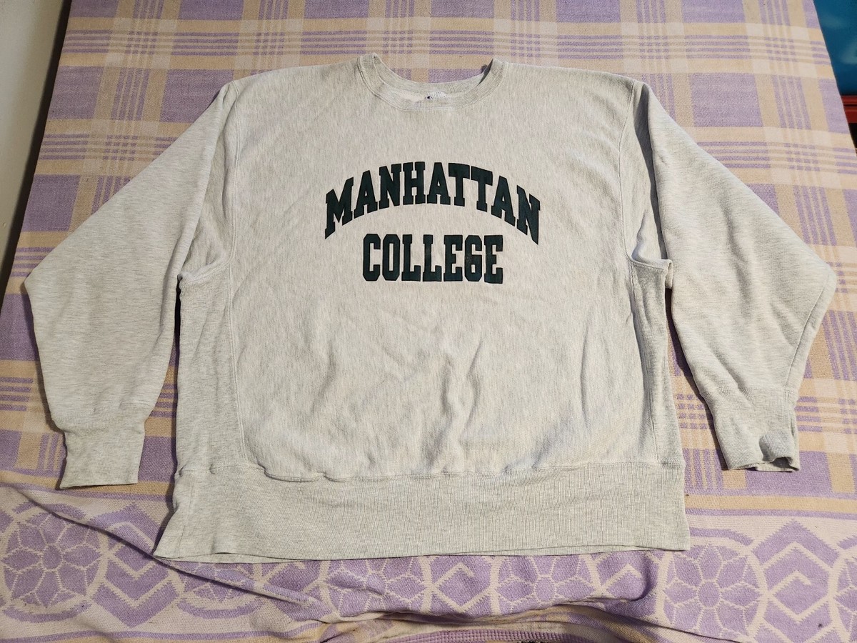 トップス Champion Reverse Weave MANHATTAN COLLEGE Vintage Champion Reverse Weave Sweatshirt XL Manhattan