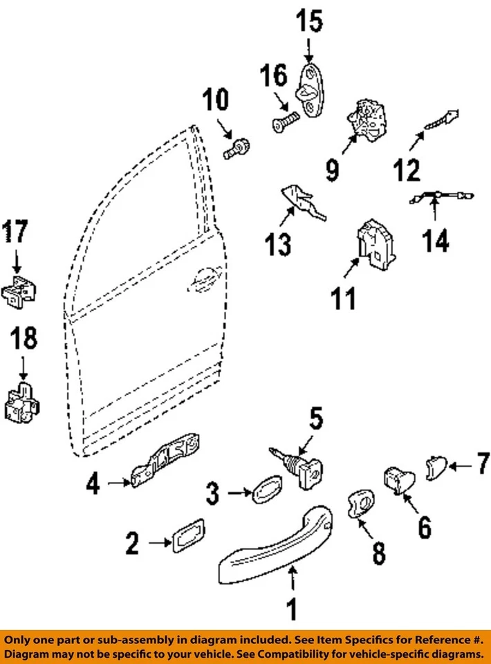 Used Rear Exterior Door Handle fits: 2004 Porsche CAYENNE assembly paint to matc Foto 3 de 4