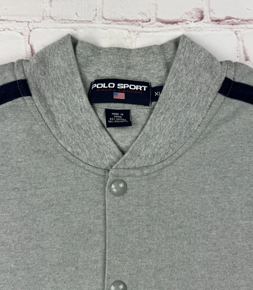 Chaqueta Polo Deportiva Ralph Lauren De Colección Años 90 Para Hombre Botón a Presión Completo - Talla XL Foto 4 de 4