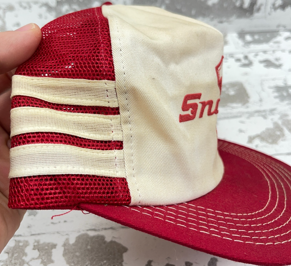 Vintage Snap On Tools Trucker Hat Cap K Products 3 Stripe USA