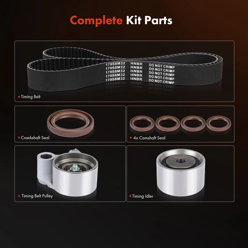 Kit de correia dentada 8x para Lexus ES250 1990-1991 Toyota Camry 1988-1991 V6 2.5L GAS - Imagem 2 de 4