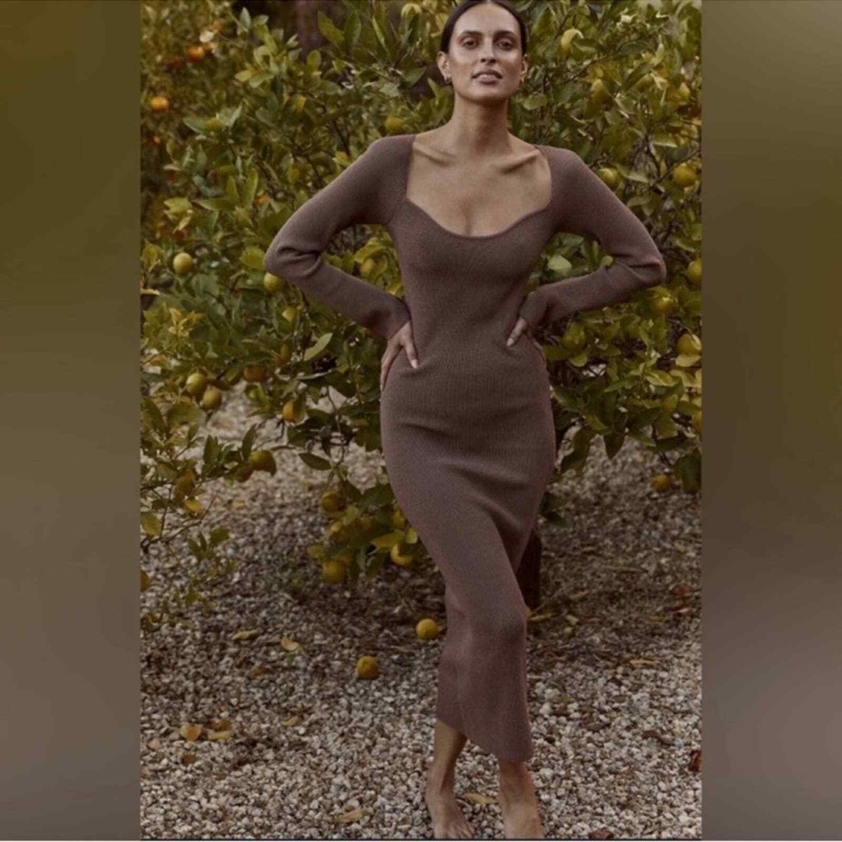 cult gaia green knit dress Cult Gaia - Shyla Knit Dress