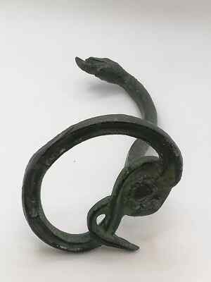 Support De Montre De Poche Style Art Déco Edgar Brandt 1920 Serpent - Vintage, Bronze