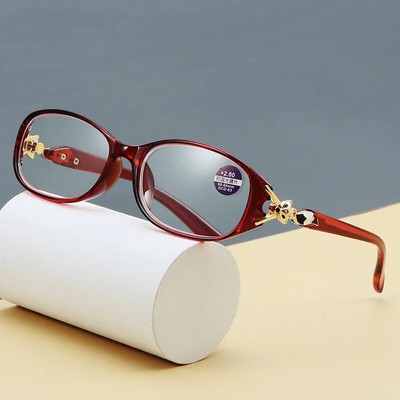 Women Fox Anti-Blue Reading Glasses Ladies Fashion Presbyopia Eyeglasses Comp...
