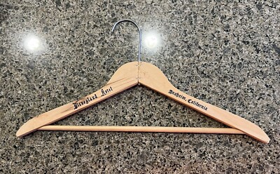 Vintage 1950's Disneyland Hotel Wood Clothes Hanger Anaheim
