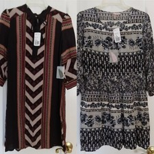 2 Forever 21 Contemporary Women's Junior Dress Floral Geometric Size XS NWT