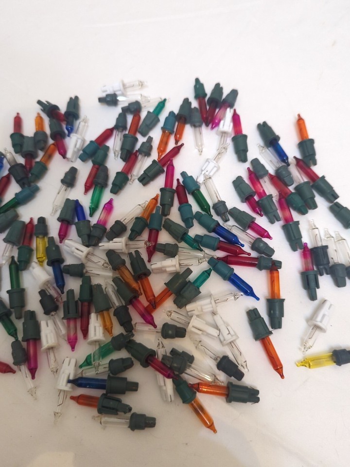 Vintage Christmas Light Bulbs Job Lot Push In Bulbs Tested