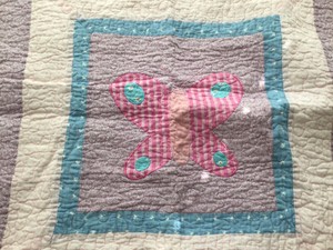 Pottery Barn Kids Comforter Quilt 2 Shams Butterfly Ladybug A