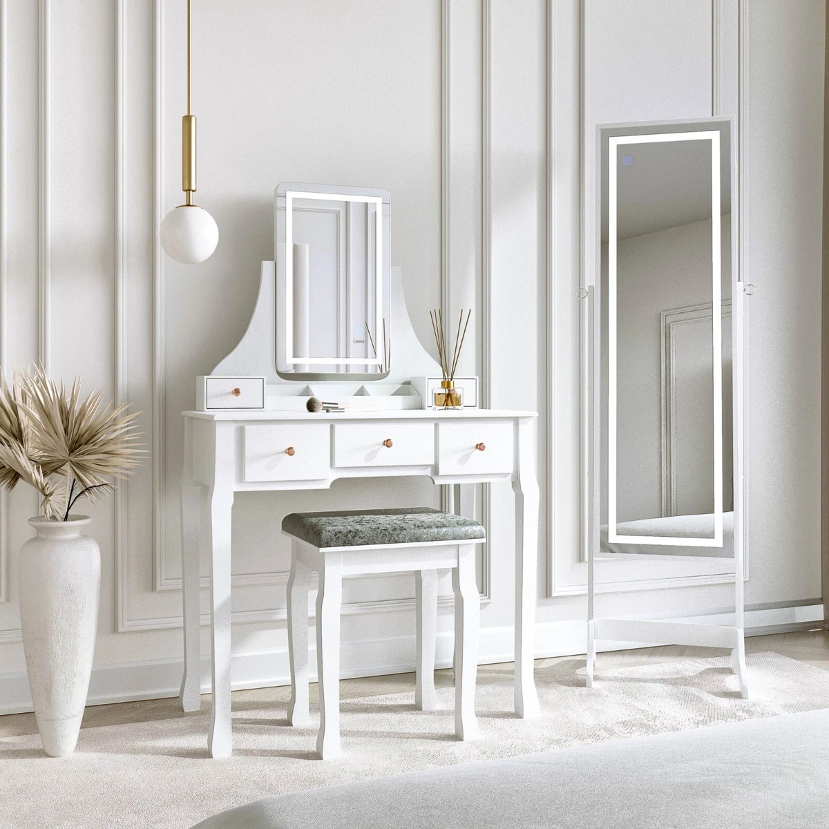 Dressing table mirror cheap with lights ebay