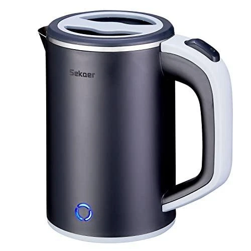 Sekaer Small Electric Tea Kettle Stainless Steel 0.8L Portable