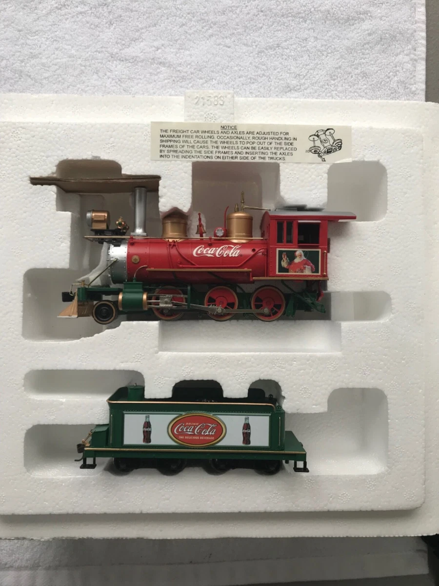 Hawthorne Village Coca Cola Steam Set of 2 Christmas Village Train hajj.gov.eg