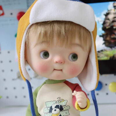 1/8 BJD Doll Joint Resin Bare Careful Tentative Expression Face Makeup Toy Gifts