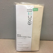 Excell 040O0-0699-111 70 in. H x 71 in. W Vinyl Solid Shower Curtain Liner Bone