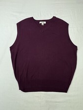 Cypress Links Sweater Vest Burgundy V Neck Mens Size L Golf Casual