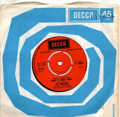 Fortunes (The):Here it comes again/Our love has gone:UK Decca:Re-Issue