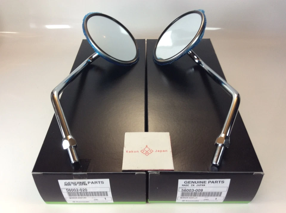 Juego de espejos retrovisores Kawasaki OEM MachIII H1 H2 G3 G4 S1 S2 S3 de Japón Foto 2 de 4