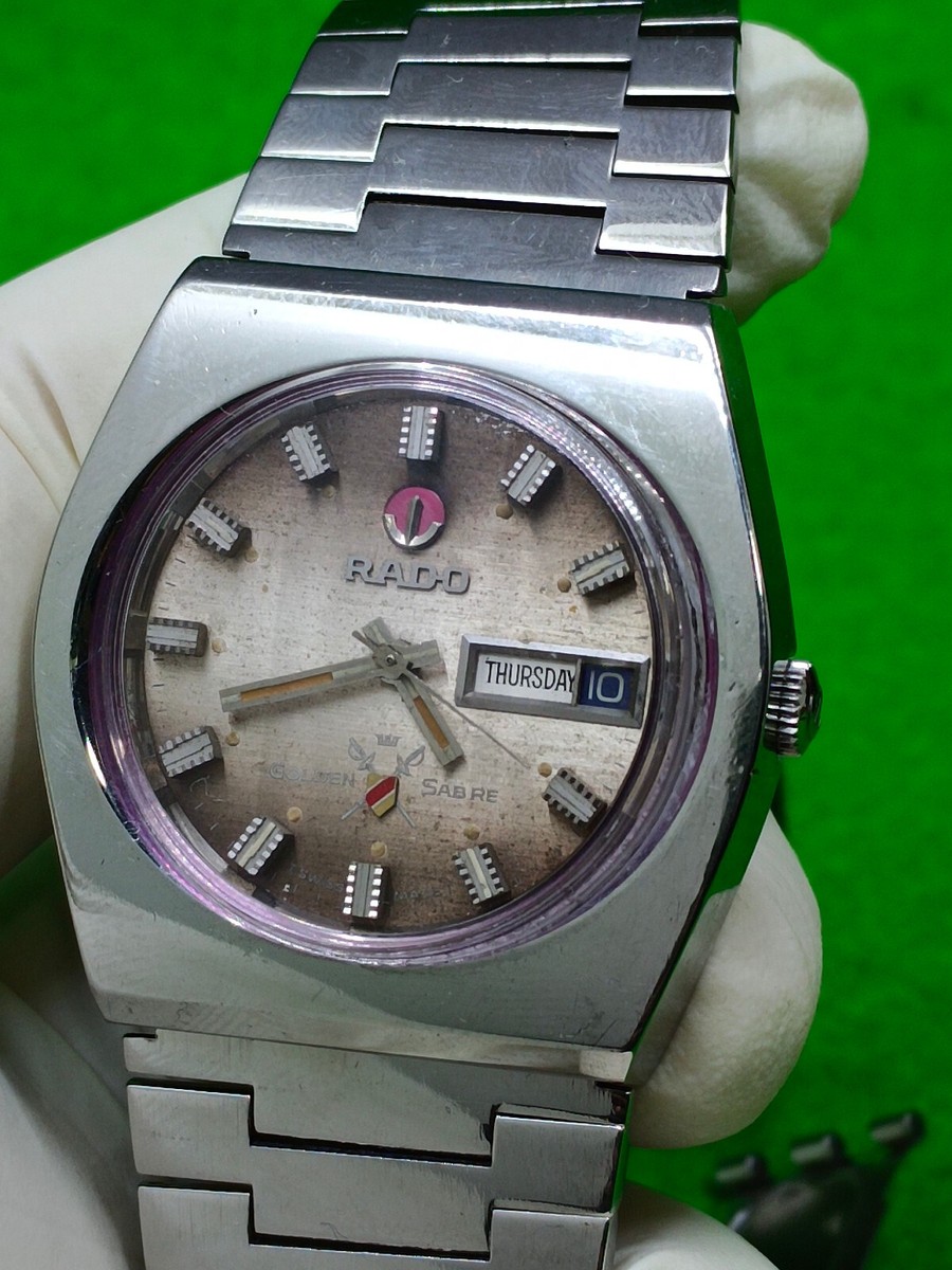 vintage RADO GOLDEN SABRE watch Automatic 25 Jewels Day / Date
