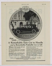 1922 Stephens Motor Car Co. Ad: Salient Six Model - Freeport, Illinois