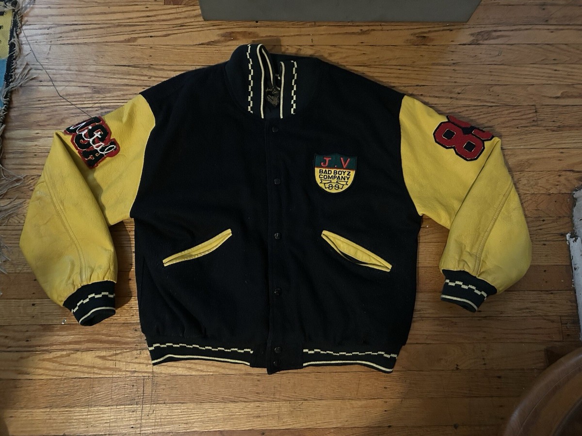 Vintage 80s 90s Jackie Vital Bad Boyz Varsity jacket leather Vintage 80s 90s Jackie Vital Bad Boyz Varsity jacket leather