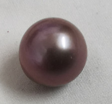 Huge 15mm Natural South Sea Genuine Purple Lavender Round Loose Pearl Undrilled9