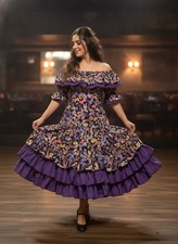 Square dance, two-piece skirt set