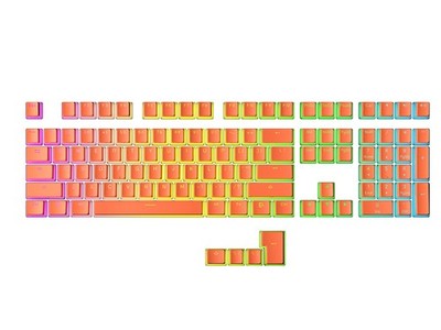 Ranked Pudding PBT Keycaps | 112 Double Shot Translucent ANSI US & ISO Layout...