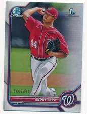 ANDRY LARA 2022 BOWMAN CHROME REFRACTOR #BCP-70 NATIONALS MINT