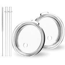 30 oz Tumbler Lid with Straw for YETI, 2 Pack Replacement Cover for Rambler 2...