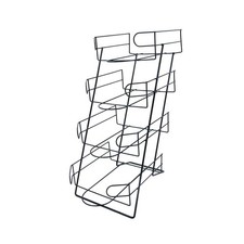 SSWBasics 4-Tier Black Countertop Hat Display Stand for Baseball Caps - Sleek