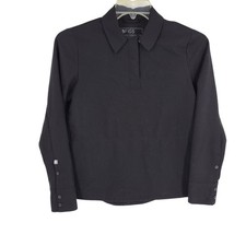 FIGS Technical Nala Scrub Top XS Black Long Sleeve W21SW1056