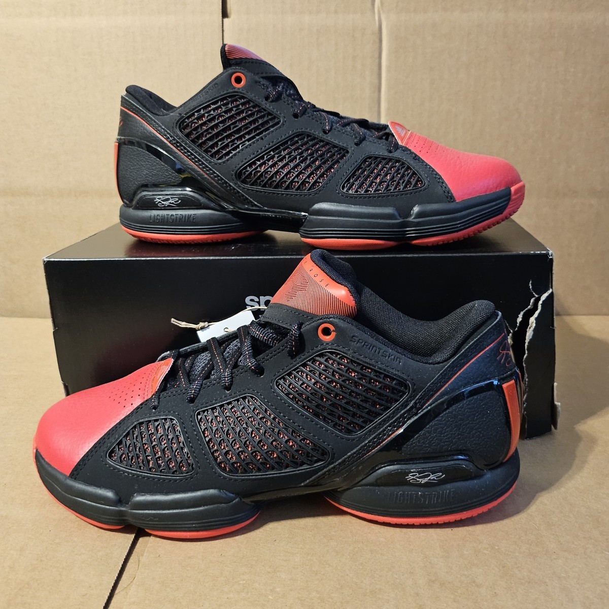 Size 8 - adidas Adizero Rose 1.5 Restomod Low Black Vivid Red for