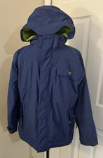 Under Armour Youth XL Winter Jacket Coat Blue Green Hooded Insulated Waterproof