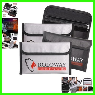 4-Piece Fireproof Money Bags 5x8 with Silicone Coating - Ultimate Protection