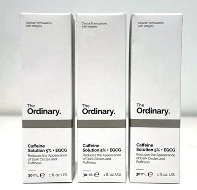 NEW 3 PACKS The Ordinary Caffeine Solution 5 EGCG Eye Serum Dullness Puffiness