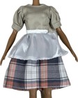 Barbie Doll Or Similar Plaid Dress Apron Outfit Fashion Dolls