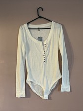 NEW Intimately Free People Dylan Thermal Bodysuit Ivory Size M