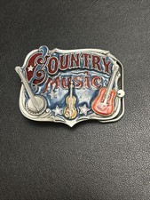 NOS 1982 Great American Buckle Co. Belt Buckle - Country Music