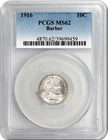 1916 10C Barber Dime Silver PCGS MS62 Uncirculated Coin