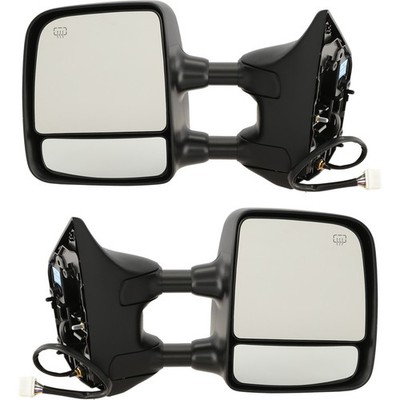Towing Mirror Chrome Pair Power For 04-15 Nissan Titan LE SL with Memory Heated
