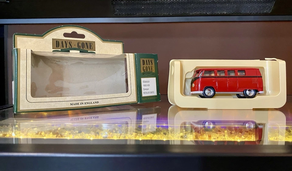 💥1955 大众露营车 Van KOMBI 大众红色巴士右手司机模型玩具类型 2 — 第 2/4 张图片