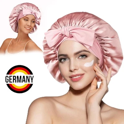 MARKENLOS Schlafmütze aus Maulbeerseide für Damen Satin Schlafmütze Nachtmütze Schlafhaube