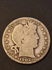1902-P Barber Half Dollar Coin