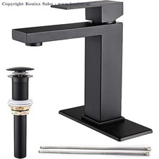 Matte Black Bathroom Faucet Single Hole Vanity Bath Faucet,Single Handle Modern
