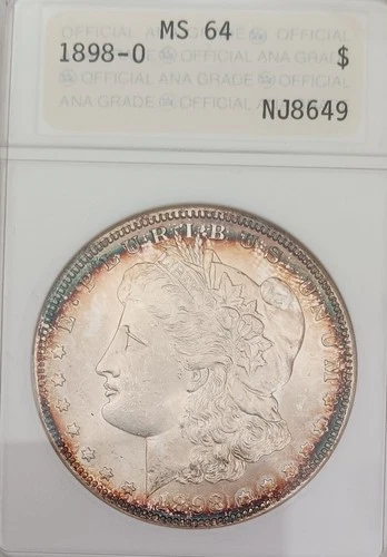 1898-O Morgan Silver Dollar - ANACS - MS64 - .900 Silver