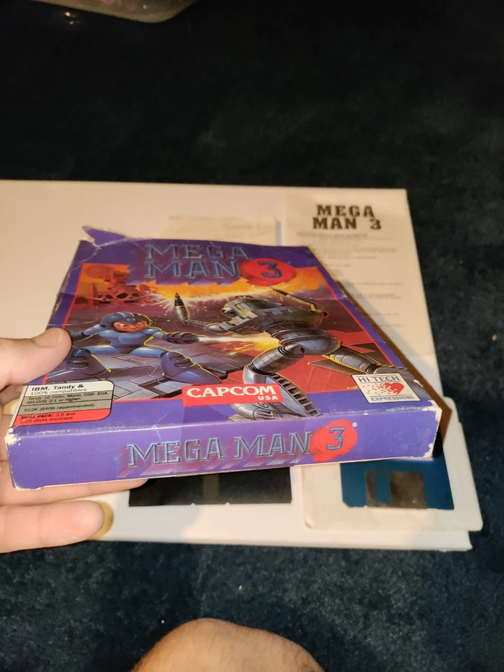 Mega Man 3 CD ROM Game Big Box. Has Manual. Missing Floppy Disc 2... - Image 2 of 4